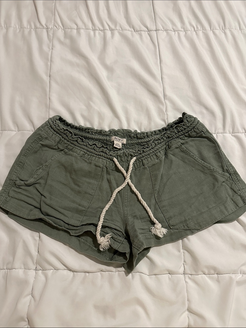 Roxy Olive Drawstring Casual Women’s Shorts